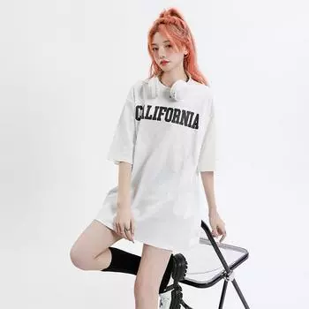 Футболка из чистого хлопка для пар для женщин и мужчин в одном стиле, новая летняя свободная и тонкая рубашка с круглым вырезом и короткими рукавами с креативным принтом S белый