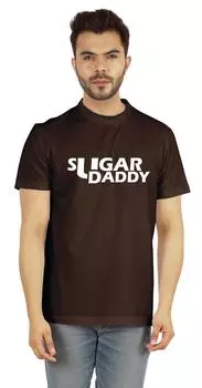 Футболка из джерси Inkmeso для мужчин с графическим принтом, футболка Sugar Daddy для пап, забавная цитата 3XL коричневый