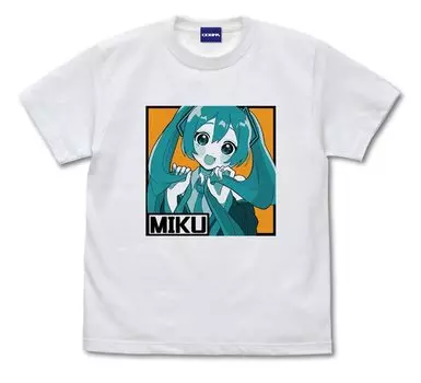 Футболка из хлопка 2D Cospa Hatsune Miku Suger Monaka белого цвета, размер S, вер.