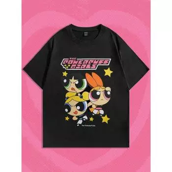 Футболка из хлопка с рисунком для женщин и мужчин с аниме-стилем, роскошный бренд, модная футболка большого размера, повседневная футболка с коротким рукавом в уличном стиле, классическая футболка с принтом, размер S-4XL S