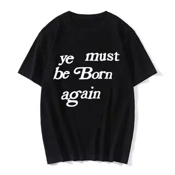 Футболка из хлопка Смешная футболка Kanye West Meme из хлопка Мужская винтажная футболка в стиле хип-хоп и рэп Мужская женская футболка с коротким рукавом Уличная одежда S