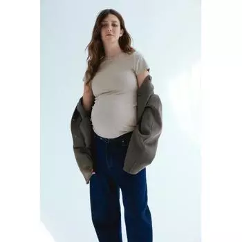 Футболка из микрофибры HM MAMA светло-бежевая
