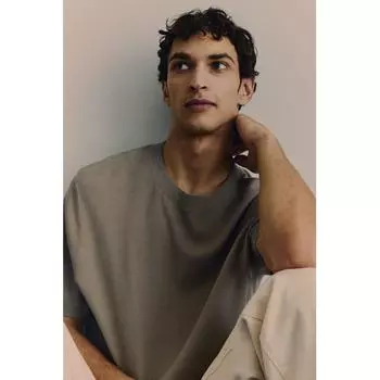 Футболка из пике HM Regular Fit, зеленая