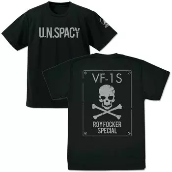 Футболка из полиэстера 2D Cospa The Super Dimension Fortress Macross Roy Focker Dry BLACK XL Size