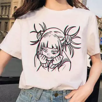 Футболка из японского аниме Ahegao, женская футболка Harajuku Boku No Hero Academia, забавная футболка сэмпай 3XL белый