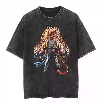 Футболка из стираного хлопка оверсайз свободного кроя для мужчин и женщин с коротким рукавом и круглым вырезом. Модная новинка летних футболок S