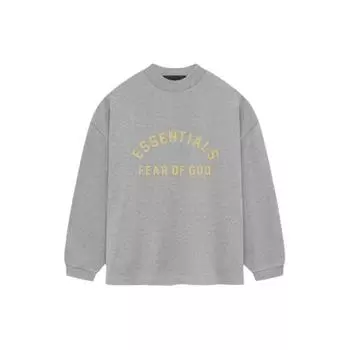 Футболка из тяжелого джерси с длинными рукавами Fear of God Essentials Светло-серые мужские топы 125SP242016F XL