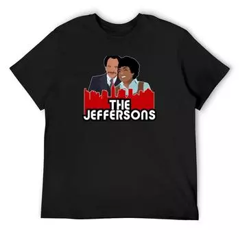 Футболка Jeffersons Movin On Up для мальчиков, белая, быстросохнущая, для мальчиков, с принтом животных, мужские футболки с графикой, аниме S белый