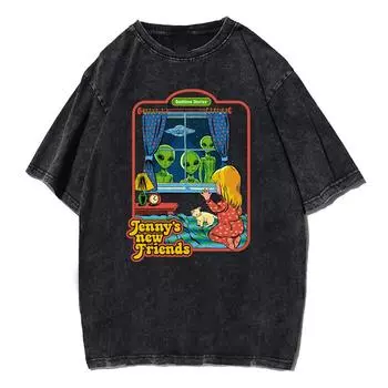 Футболка Jenny s Friends Футболка Сезоны Мужская Женская Унисекс Y2K Одежда Топ Хлопок Стирка Ретро Футболки S