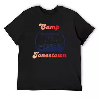 Футболка Jim Jones Camp Jonestown Cabin Classic, аниме-штуки, винтажная аниме-футболка, футболки с графикой, мужская футболка с графикой S белый