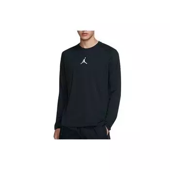 Футболка Jordan 25 Alpha Dri-Fit с длинным рукавом и принтом сзади, мужские топы, черные 926437-010 XS