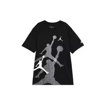 Футболка Jordan Brand с коротким рукавом и круглым вырезом, повседневная, мужская, черная FN6025-010 XXL