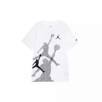 Футболка Jordan Graphic Print Crew Neck с коротким рукавом для мужчин, белые FN6026-100 M