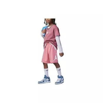 Футболка Jordan Letter Logo Pattern с круглым вырезом, короткими рукавами и прямыми шортами, комплект для детей FQ0575-611 M