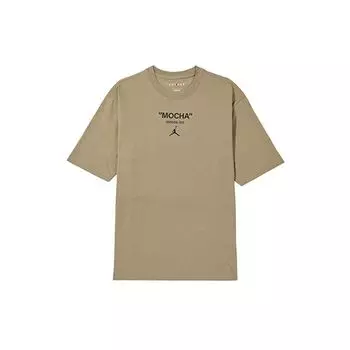 Футболка Jordan Reverse Swoosh Mocha с однотонным логотипом и надписью с круглым вырезом и короткими рукавами, мужские топы, коричнево-коричневые DV9727-207 XXXL