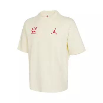 Футболка Jordan Soft And Comfortable с коротким рукавом и логотипом для мужчин, цвет кокосовый-молочный HQ1575113 XL
