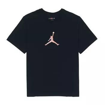 Футболка Jordan Sport DNA с однотонным логотипом и цифрами с круглым вырезом и короткими рукавами, мужские топы, черные DO8899-010 M