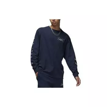 Футболка Jordan x Union MJ L/S (Азия) Мужская уличная одежда темно-синего цвета/кокосового молока College DV7342-419 M