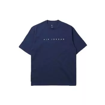 Футболка Jordan x Union MJ S/S (Азия) Уличная одежда унисекс темно-синего цвета/кокосового молока для колледжа DV7344-419 XXL