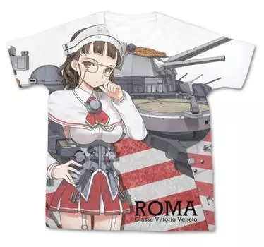 Футболка Kantai Collection -KanColle- Rome Full Graphic, белая, размер S