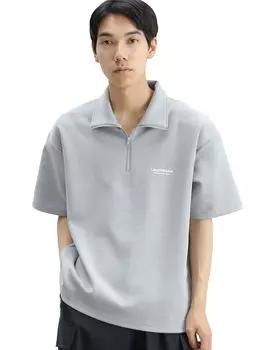 ФУТБОЛКА Картонная полумолния СЕРАЯ S [Beams Heart] S/S Мужская серый