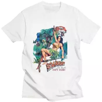 Футболка Katy Perry в стиле поп-хип-хоп, высококачественная футболка с коротким рукавом, повседневная футболка с круглым вырезом, модная готическая одежда XS белый