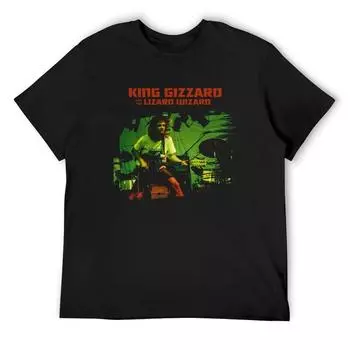 Футболка King Gizzard and The Lizard Wizard Футболки с рисунком Футболка с рисунком Винтажная мужская одежда Футболки мужские S чёрный