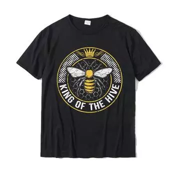 Футболка King Of The Hive Beekeeper Bee Lover Honey, обычная футболка для взрослых, хлопковые футболки, обычная скидка, модная уличная одежда S