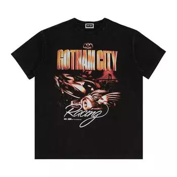 Футболка Kith x Batman Batmobile Vintage, черные мужские топы KHM032779-001 L