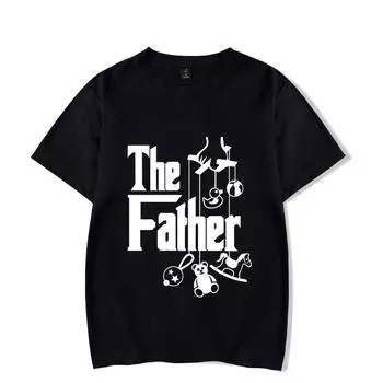 Футболка ко Дню отца «Отец» для нового папы, классическая футболка для мужчин, мужская футболка большого размера с рисунком S