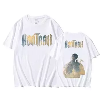 Футболка Kontra K на весну/лето хип-хоп футболка с коротким рукавом 100% хлопок футболка модная повседневная одежда XS чёрный