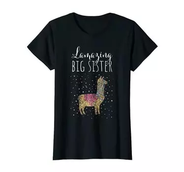 Футболка Lamazing Big Sister Llama Alpaca в подарок
