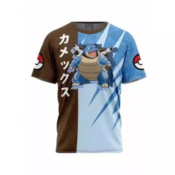 Футболка летняя детская Женщина мужчина Печать Короткие рукава Японский аниме магический питомец джинн узор 100