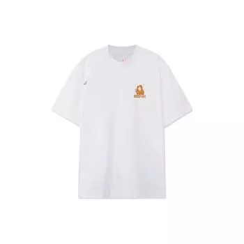 Футболка Li Ning Badfive Anti-Five Basketball Series с цветочным принтом и круглым вырезом, свободная, с коротким рукавом, женские топы, белые, AHSR558-1 S