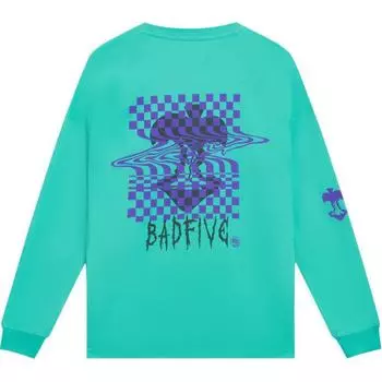 Футболка Li Ning Badfive Breathable Loose с длинным рукавом для мужчин, флуоресцентно-нефритово-зеленая AHSSA63-2 XL