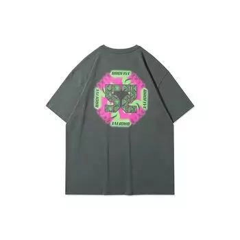 Футболка Li Ning Badfive Chongqing City Limited Series Fog City Trend Casual Sports Graphic Print Loose Short Sleeve T Shirt Men Tops Army-Green AHSR929-1 XL