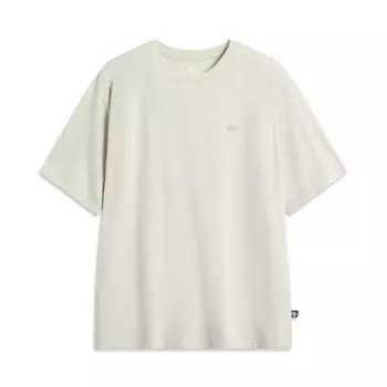 Футболка Li Ning Badfive с круглым вырезом, однотонная, удобная, дышащая, универсальная, свободная, с коротким рукавом, мужские футболки, цвет серый, светло-хаки AHSV009-6 2XL
