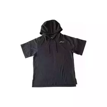 Футболка Li Ning Casual Solid Color Hooded Short Sleeve T-shirt Men Tops Black AAES001-1 M