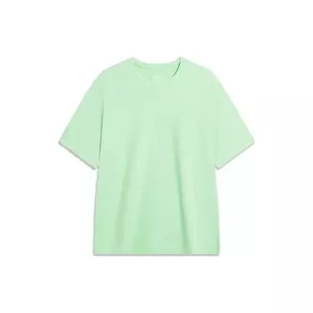Футболка Li Ning China Color Series с круглым вырезом, свободная, с коротким рукавом и заниженной линией плеч, мужская, бамбуково-зеленая, AHST587-5 L