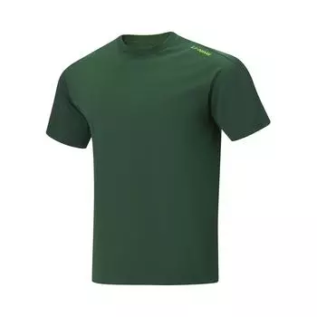 Футболка Li Ning Cooling Tea T Ice Silk Quick Dry Cool, однотонная, с круглым вырезом, повседневная, спортивная, с коротким рукавом, мужская, летняя, зеленая ATSU731-1 2XL