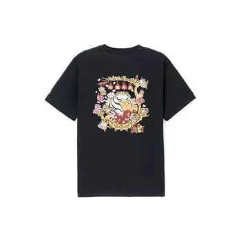Футболка Li-Ning Daily Gold Cartoon Crew Neck с круглым вырезом, мужская, черная, AHSS053-3 L