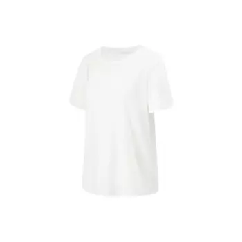 Футболка Li Ning Fitness Series с круглым вырезом, свободная, дышащая, удобная, спортивная, с коротким рукавом, стандартная, женская, стандартная, белая ATSU482-1 S