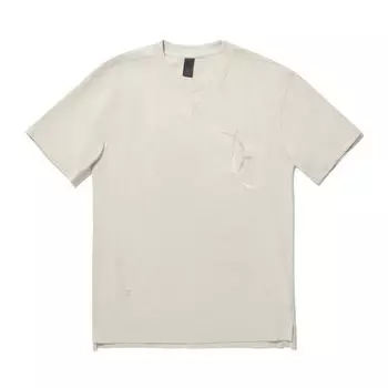 Футболка Li Ning Kung Fu Series с круглым вырезом, однотонная, удобная, дышащая, универсальная, с коротким рукавом, мужская, овсяно-серая, AHSU909-1 3XL