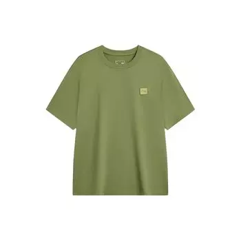 Футболка Li Ning Plain Casual с круглым вырезом и коротким рукавом, унисекс, желто-зеленый цвет AHST561-6 S