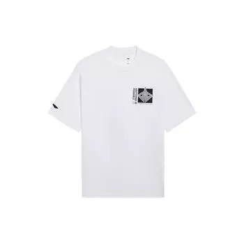 Футболка Li Ning Professional Basketball Series, однотонная, с круглым вырезом, принтом в виде букв и цифр, повседневная, спортивная, с коротким рукавом, мужская, AHSS377-3 XL