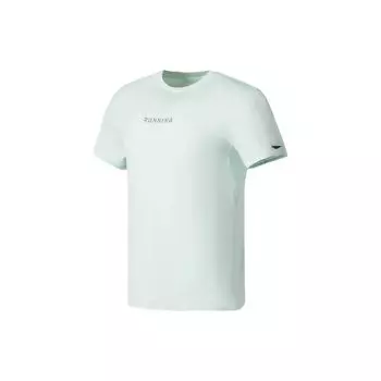 Футболка Li Ning Running Series однотонная, быстросохнущая, дышащая, спортивная, тренировочная, с коротким рукавом, мужская, светло-голубая ATSS061-2 M