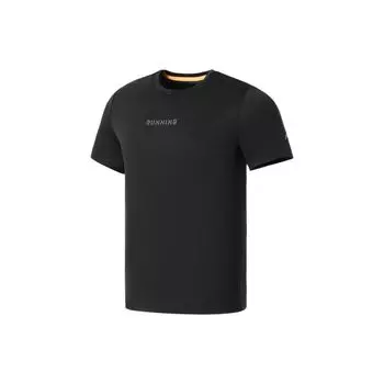 Футболка Li Ning Running Series однотонная, быстросохнущая, дышащая, спортивная, мужская, черная ATSS061-6 M