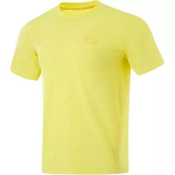 Футболка Li Ning Running Series однотонная с круглым вырезом, удобная, дышащая, с коротким рукавом, мужская, ярко-желтая ATSU051-5 M