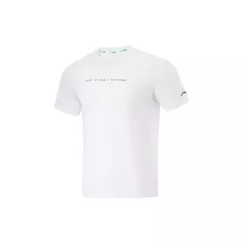 Футболка Li Ning Running Series однотонная светоотражающая с круглым вырезом и коротким рукавом, мужская, стандартная, белая ATSU199-2 XL