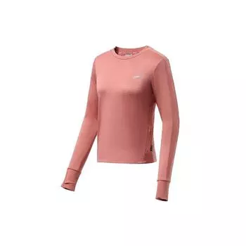 Футболка Li Ning Running Series однотонная вафельная с длинным рукавом, женская, розовая, ATLR066-4 XL